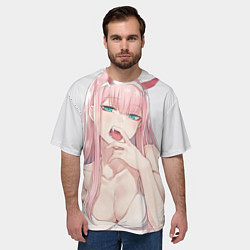 Футболка оверсайз мужская Ahegao, цвет: 3D-принт — фото 2
