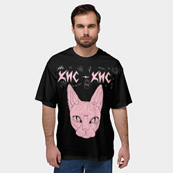 Футболка оверсайз мужская Кис-Кис, цвет: 3D-принт — фото 2