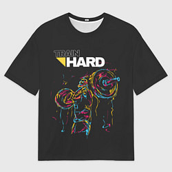 Мужская футболка оверсайз Train hard