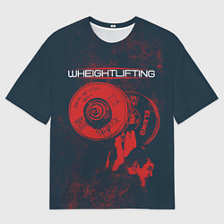 Футболка оверсайз мужская Тяжелая атлетика, цвет: 3D-принт