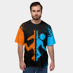 Футболка оверсайз мужская PORTAL, цвет: 3D-принт — фото 2