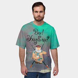 Футболка оверсайз мужская Рыбак, цвет: 3D-принт — фото 2