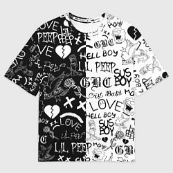 Мужская футболка оверсайз LIL PEEP LOGOBOMBING