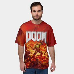 Футболка оверсайз мужская DOOM, цвет: 3D-принт — фото 2