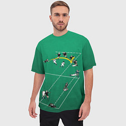 Футболка оверсайз мужская Игра в регби, цвет: 3D-принт — фото 2
