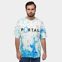 Футболка оверсайз мужская PORTAL, цвет: 3D-принт — фото 2