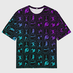 Футболка оверсайз мужская PORTAL, цвет: 3D-принт