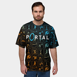 Футболка оверсайз мужская PORTAL, цвет: 3D-принт — фото 2