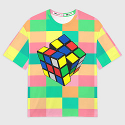 Мужская футболка оверсайз Кубик Рубика