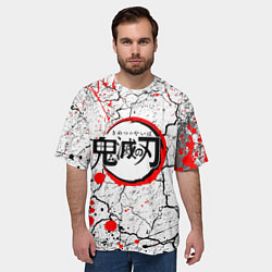 Футболка оверсайз мужская KIMETSU NO YAIBA, цвет: 3D-принт — фото 2