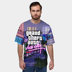 Футболка оверсайз мужская Grand Theft Auto Vice City, цвет: 3D-принт — фото 2