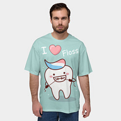 Футболка оверсайз мужская Tooth, цвет: 3D-принт — фото 2