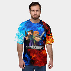Футболка оверсайз мужская MINECRAFT, цвет: 3D-принт — фото 2