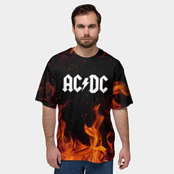 Футболка оверсайз мужская AC DC, цвет: 3D-принт — фото 2