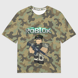 Футболка оверсайз мужская Roblox 23 February Camouflage, цвет: 3D-принт