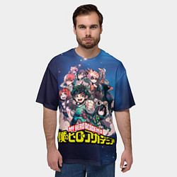 Футболка оверсайз мужская Моя геройская академия, цвет: 3D-принт — фото 2