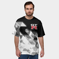 Футболка оверсайз мужская NISSAN GTR, цвет: 3D-принт — фото 2