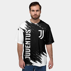 Футболка оверсайз мужская JUVENTUS, цвет: 3D-принт — фото 2