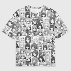 Мужская футболка оверсайз Аниме девушки