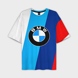 Футболка оверсайз мужская BMW, цвет: 3D-принт
