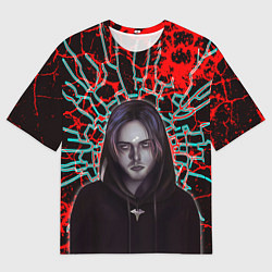 Мужская футболка оверсайз Pyrokinesis