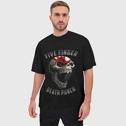 Футболка оверсайз мужская Five Finger Death Punch, цвет: 3D-принт — фото 2