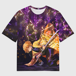 Футболка оверсайз мужская KIMETSU NO YAIBA, цвет: 3D-принт