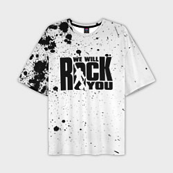 Мужская футболка оверсайз Queen - We Will Rock You