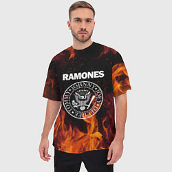 Футболка оверсайз мужская Ramones, цвет: 3D-принт — фото 2