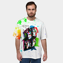 Футболка оверсайз мужская Queen, цвет: 3D-принт — фото 2