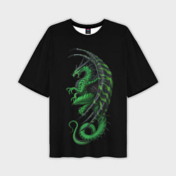 Мужская футболка оверсайз Green Dragon