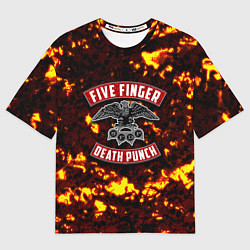 Футболка оверсайз мужская Five Finger Death Punch, цвет: 3D-принт