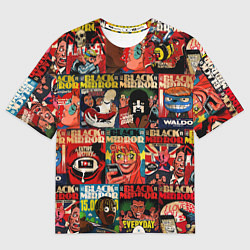 Мужская футболка оверсайз ЧЕРНОЕ ЗЕРКАЛО