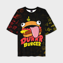 Футболка оверсайз мужская Fortnite Durrr Burger, цвет: 3D-принт