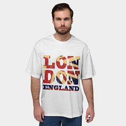Футболка оверсайз мужская London, цвет: 3D-принт — фото 2