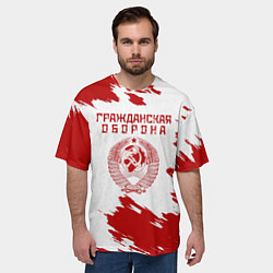 Футболка оверсайз мужская Гражданская оборона, цвет: 3D-принт — фото 2