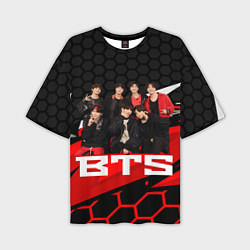 Футболка оверсайз мужская BTS, цвет: 3D-принт