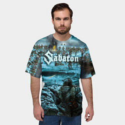 Футболка оверсайз мужская Sabaton, цвет: 3D-принт — фото 2