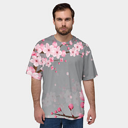 Футболка оверсайз мужская САКУРА, цвет: 3D-принт — фото 2