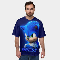 Футболка оверсайз мужская SONIC, цвет: 3D-принт — фото 2