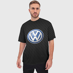 Футболка оверсайз мужская Volkswagen Logo, цвет: 3D-принт — фото 2