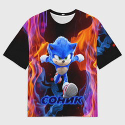 Футболка оверсайз мужская SONIC, цвет: 3D-принт