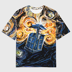 Футболка оверсайз мужская Van Gogh Tardis, цвет: 3D-принт