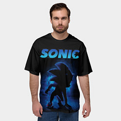 Футболка оверсайз мужская Sonic in shadow, цвет: 3D-принт — фото 2
