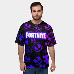 Футболка оверсайз мужская FORTNITE MARSHMELLO, цвет: 3D-принт — фото 2