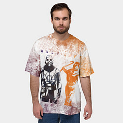 Футболка оверсайз мужская Half life attack, цвет: 3D-принт — фото 2
