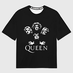 Футболка оверсайз мужская QUEEN НА СПИНЕ, цвет: 3D-принт