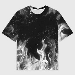 Мужская футболка оверсайз БЕЛЫЙ ОГОНЬ