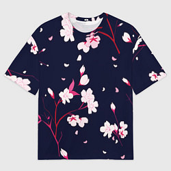 Футболка оверсайз мужская Сакура, цвет: 3D-принт