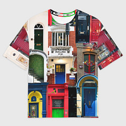 Футболка оверсайз мужская London doors цифровой коллаж, цвет: 3D-принт